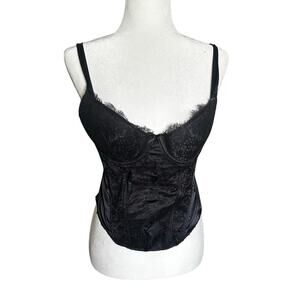 Vintage sexy little thing Victoria's Secret black corset sz 36c